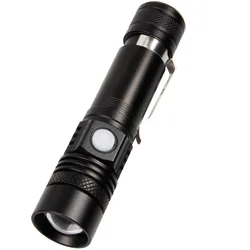 T6 charging zoom Mini strong light flashlight outdoor LED flashlight USB charging flashlight 518 explosion flashlight