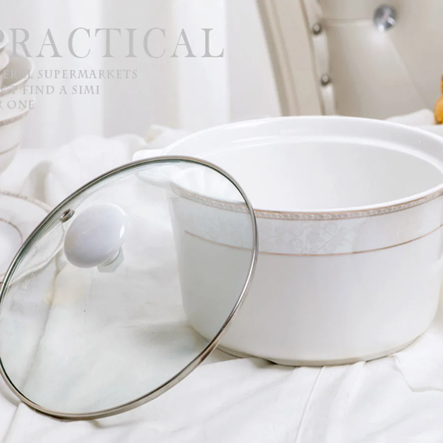 Porcelain Dinner Set 60 pcs Jingdezhen Ceramics Chinese Dishes Rice Bowl Salad Noodles Bowl Dinnerware Set Tableware