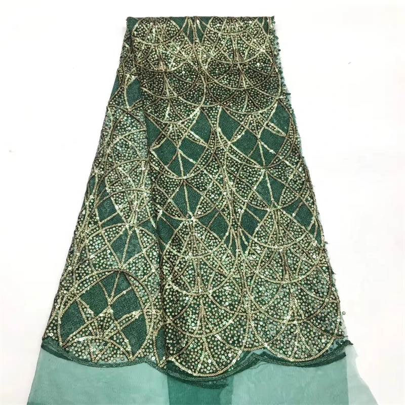 

2021 Sequins Lace Fabric Mesh African Embroidery Sequence Nigerian French Party Latest High Quality Tulle Hot Sale Lace xx70-77