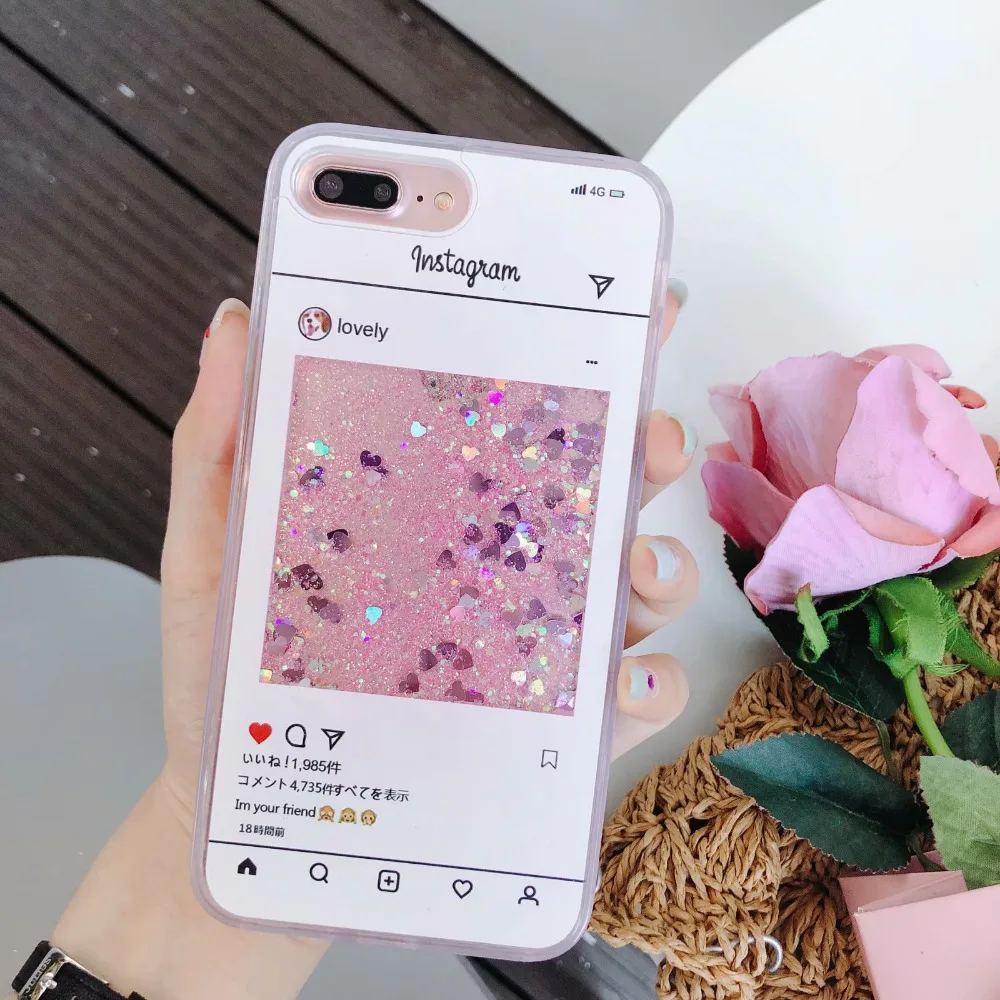 Чехол с блестками для iPhone 11, чехол с динамическим жидким зыбучим песком для iPhone 6, 7, 8 Plus, 10, 11 Pro Max, XR, чехол для телефона