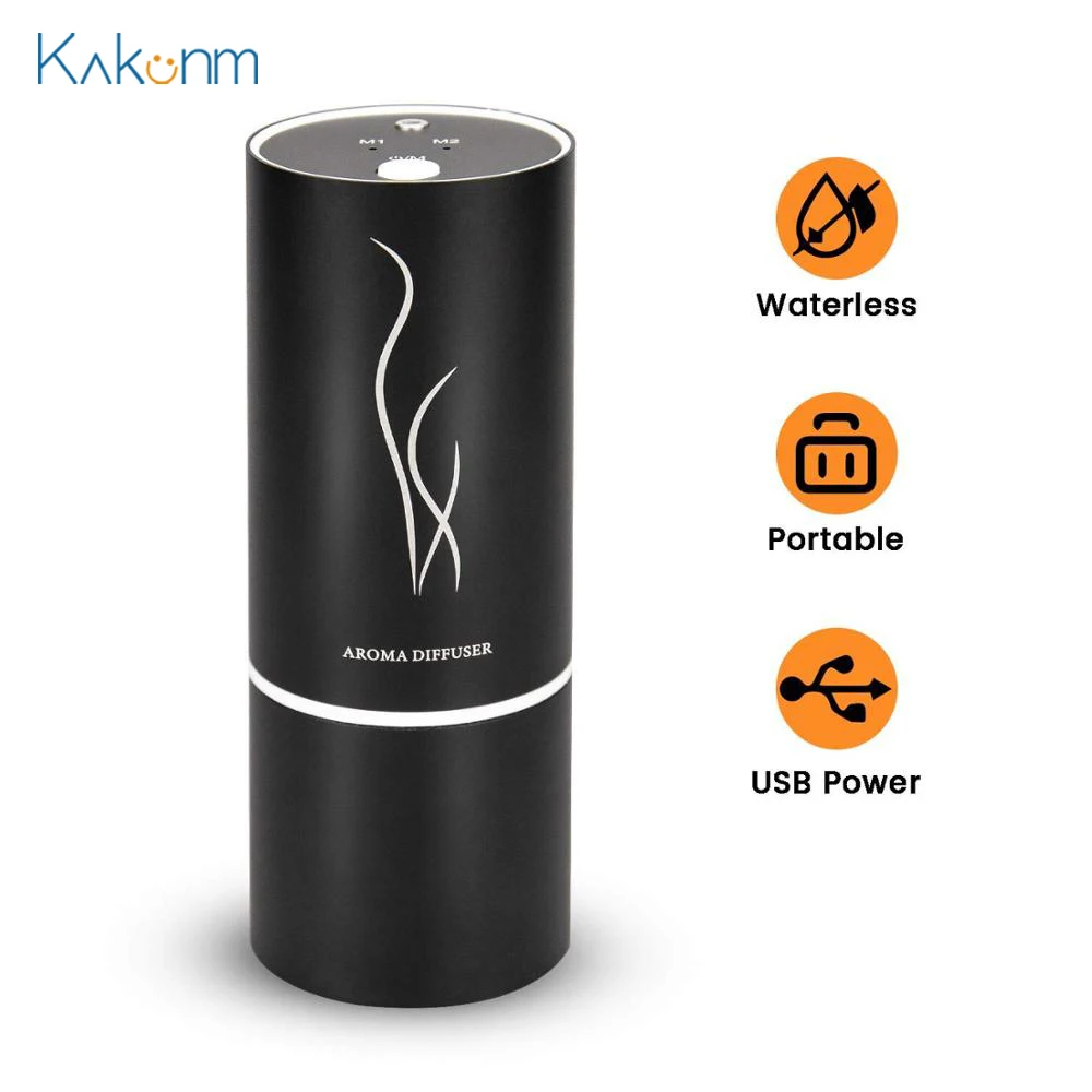  Waterless Oil Nebulizer Diffuser Air Purifier Mini Car Aroma Diffuser with Two Mode Chargable Porta