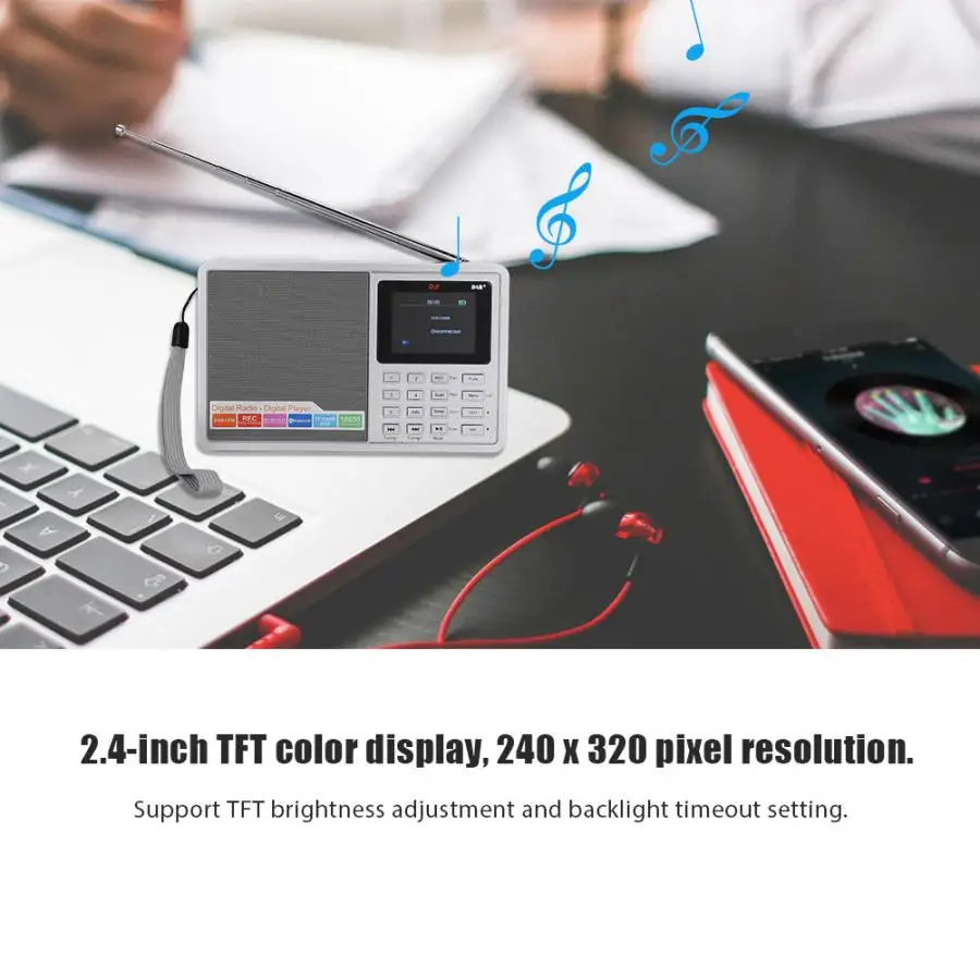Сабвуфер для D2 DAB+ FM(RDS) цветной экран цифровой радио Bluetooth V2.1 TF карта AUX вход bluetooth динамик водонепроницаемый
