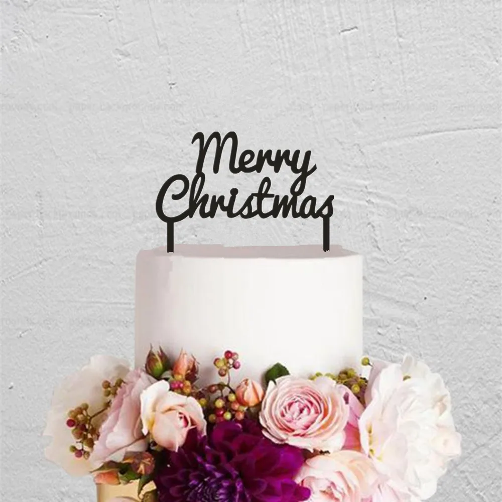 Счастливого Рождества надписи торт Топпер уникальный Рождественский праздничный торт вечерние аксессуары Счастливого Рождества Подарки Поставки