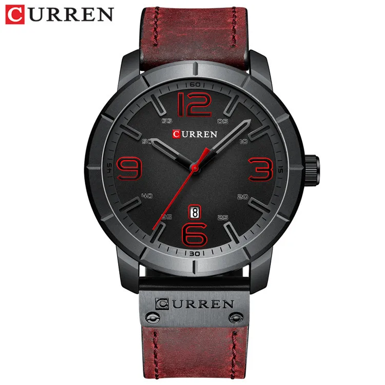 

Curren/Karui En 8327 Waterproof Fashion Man Watch Leather Belt Students Watch Simple Calendar Quartz Watch