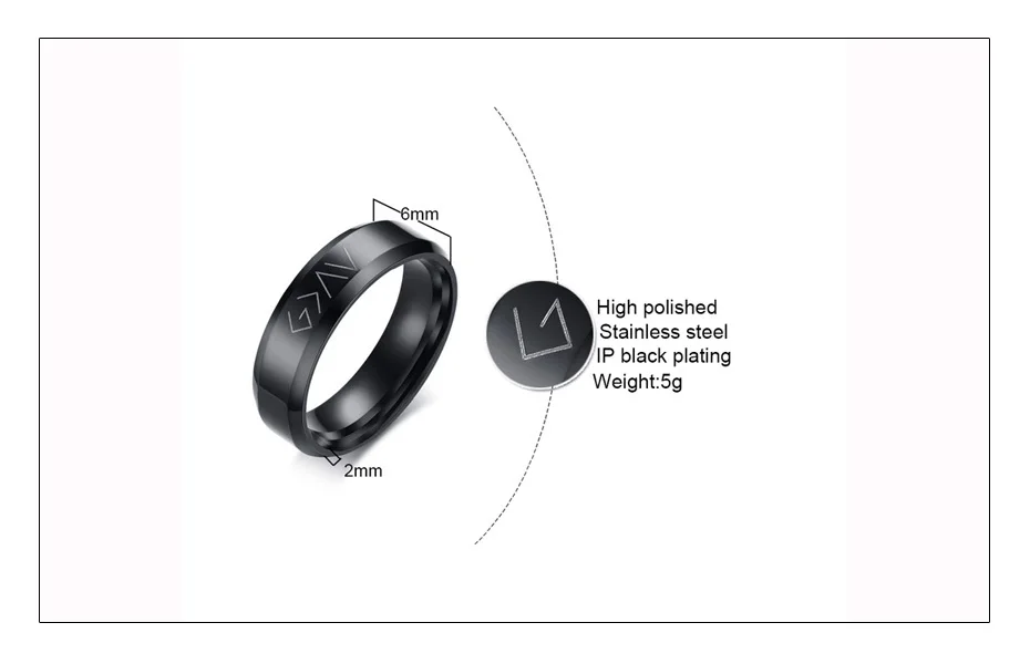 Meaeguet God Is Greater Than The Highs And The Lows Ring Men's Personalized Stainless Steel Wedding Bands Jewelry (8)