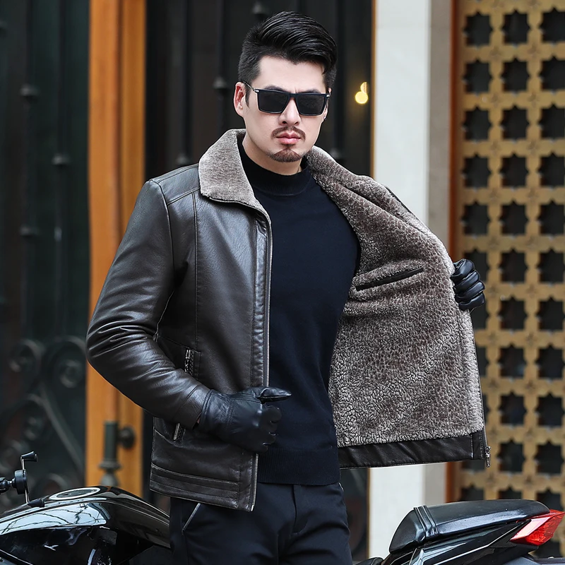 Мужская куртка большого размера плюс 10XL 9XL из натуральной кожи, куртка с капюшоном из овечьей кожи, зимние куртки для мужчин