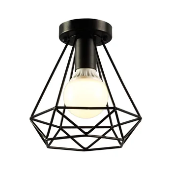 

Vintage Industrial Rustic Flush Mount Ceiling Light Metal Lamp Fixture American-style village Style Retro Light Lamps WY511