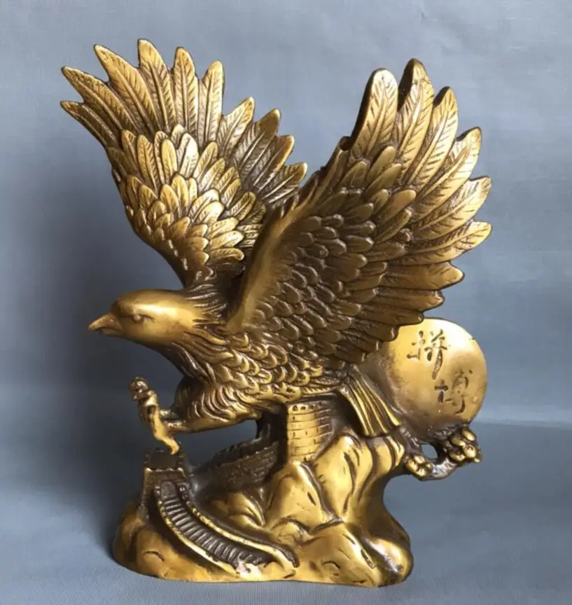 

Archaize brass Ten Thousand Li Great Wall eagle crafts statue