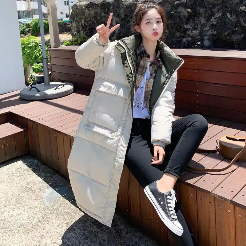 

Winter Jacket Women Parka Coat Loose Oversize Warm Down Cotton Coat Padded Thick Ladies Coats Hooded Jacket Women Clothing Q1979