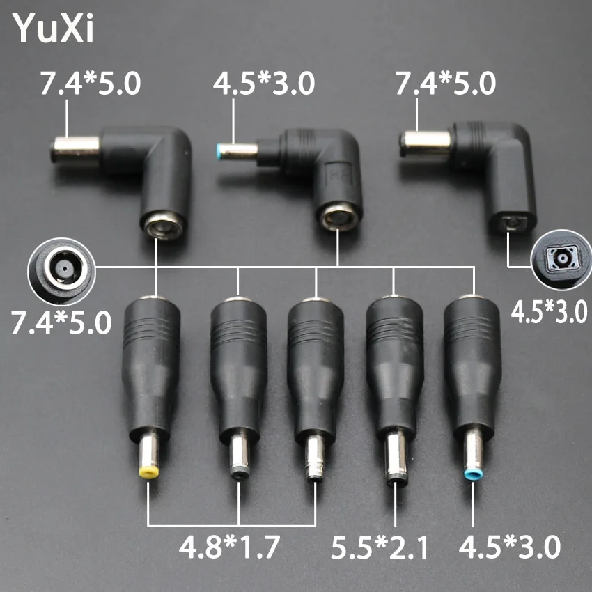 Переходник YuXi DC 7 4*5 0 мм (гнездо) на 4 5 (штекер) 5*3 8*1 5*2 1 для адаптера питания