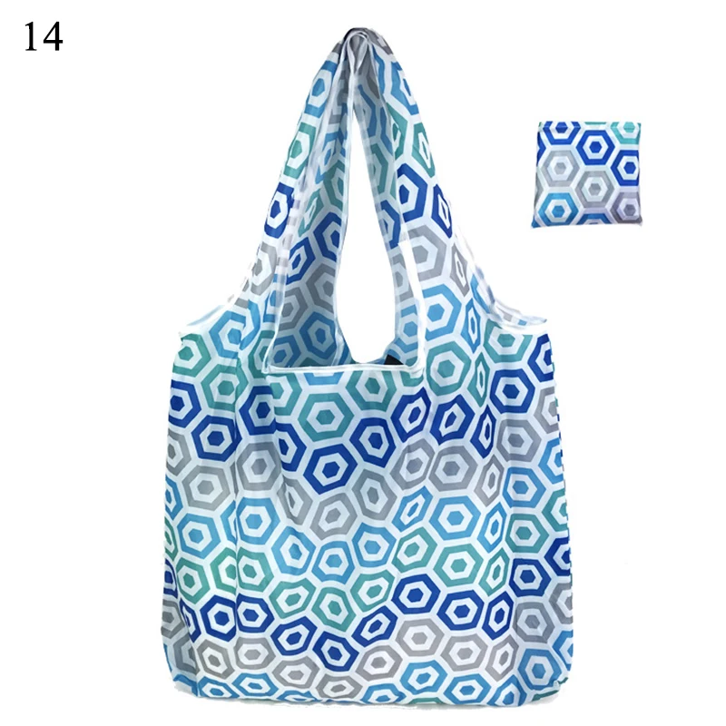 Eco Shopping Travel Shoulder Bag Oxford Tote Handbag Folding Reusable Cartoon - Цвет: 14
