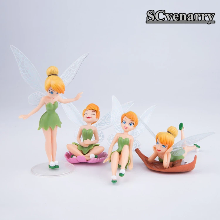 4 шт./партия Принцесса Тинкербелл летающая фея Модель Tinkerbell фигурка игрушка кукла для девочек
