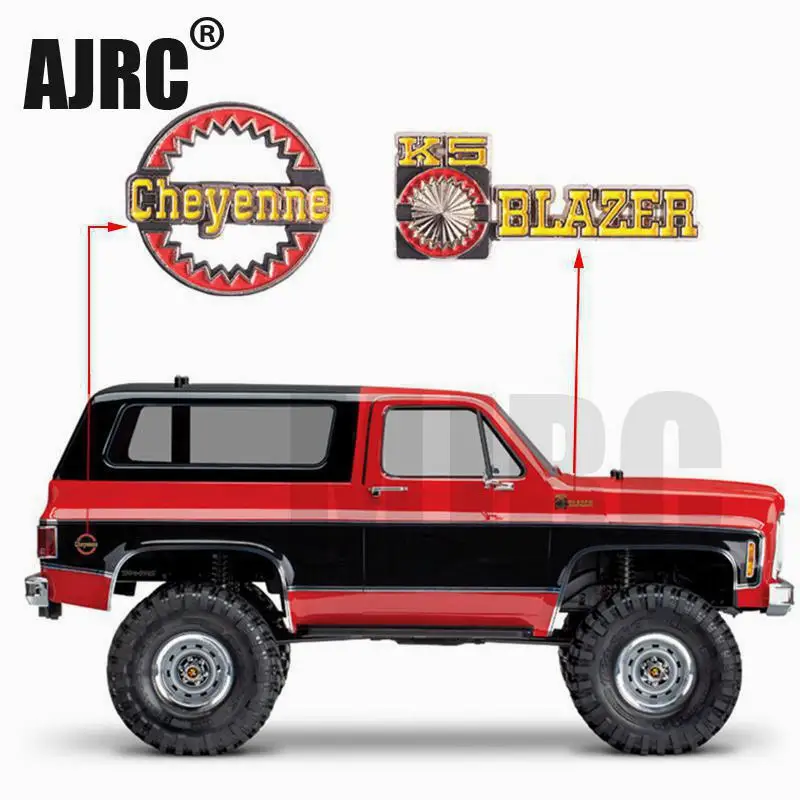 Металлическая 3d табличка для 1/10 Rc Crawler Traxxas 2 шт. металлическая наклейка Chevrolet K5