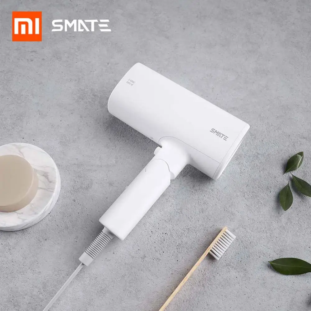 XIAOMI MIJIA фен для волос SMATE SH-A161 анион вода отрицательных ионов Уход за волосами быстрая сушка портативный дорожный складной фен диффузор