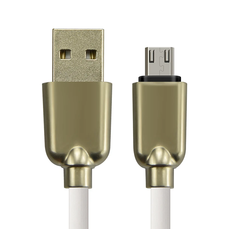 Кабель Micro B, USB, металлический кабель, USB, синхронизация, быстрое зарядное устройство, USB кабель для Android, Xiaomi, huawei, кабель для зарядки и передачи данных C211 - Цвет: White