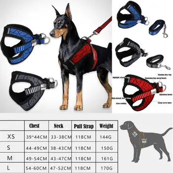 

Pet Control No-Pull Harness for Dog Adjustable Breathable Vest Chest Strap for Pet puppy