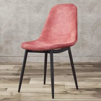 

Nordic dining chair modern minimalist home restaurant coffee leisure back stool flannel creative net red ins chair