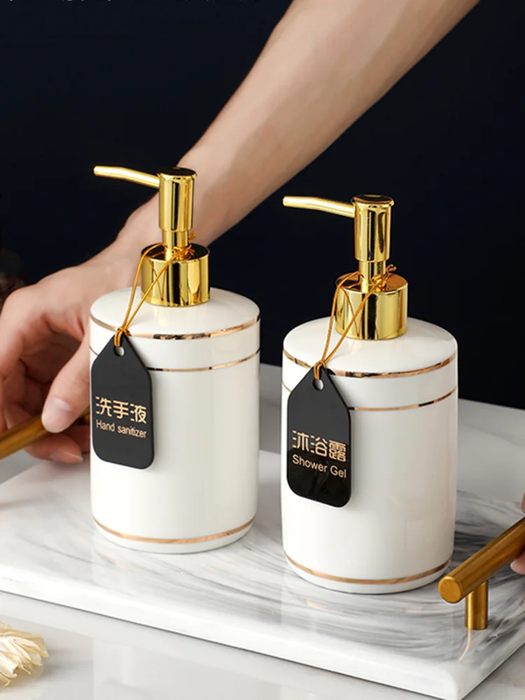 

WHYOU Fashion 500 мл керамическая бутылка для жидкого мыла для мытья рук в отеле эмульсия аксессуары для ванной комнаты украшение для дома