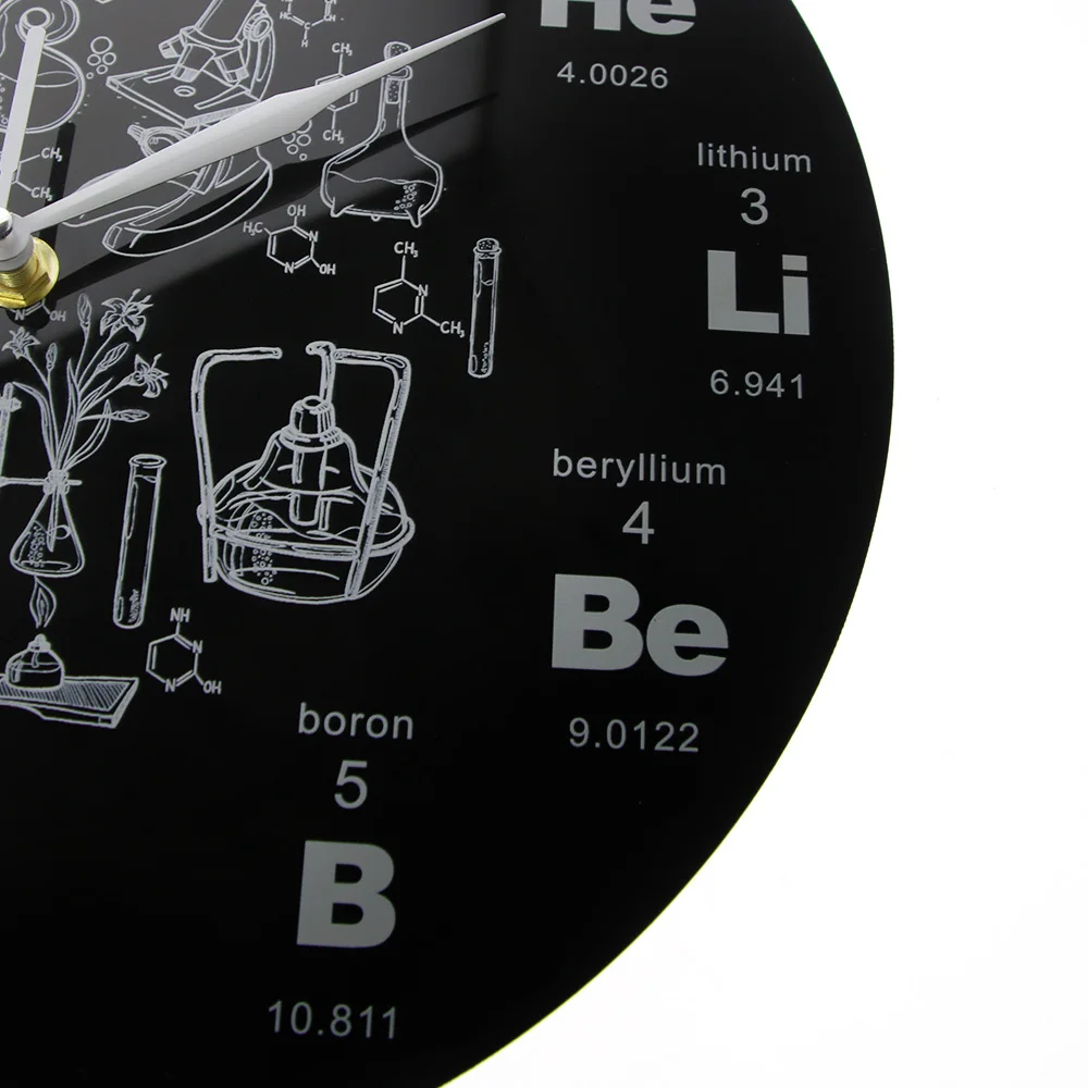 Современный дизайн химические элементы, периодически акриловые настенные часы, научная химическая символика, часы, часы, подарок для учителя химии