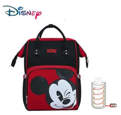 Disney сумки для подгузников мама беременных женщин рюкзак Детская коляска Сумка Микки Маус Мумия рюкзак большой емкости, чтобы отправить крюк - Цвет: 2