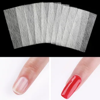 

10pcs Convenient Quick Dry Fiberglass Nail Extension Non-Woven Women Practical Building Silk Nail Stickers Manicure Accessories