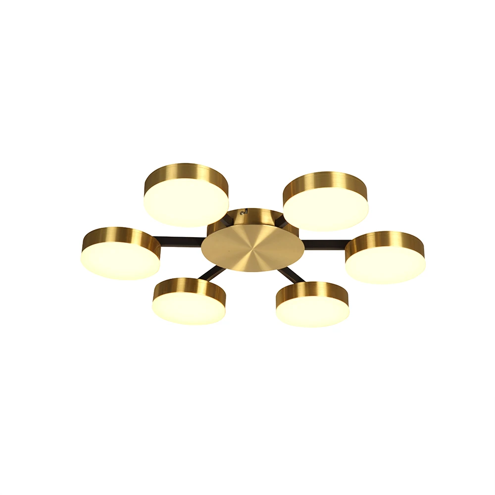 

LED Modern Ceiling Lights For Living room Bedroom Study Room Luminaire 60W Creative Ceiling Lamp Plating Gold Decorative Light