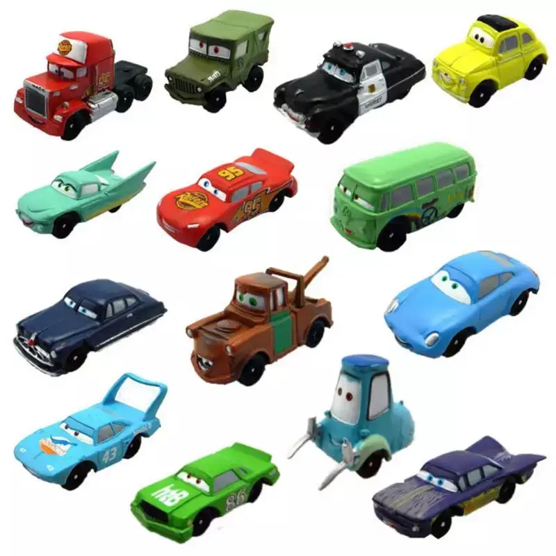 14 шт./компл. 4-5 см disney Pixar Cars 3 литые игрушечные машинки король молния McQueen Flo Fillmore модели машинок подарок игрушка для малыша