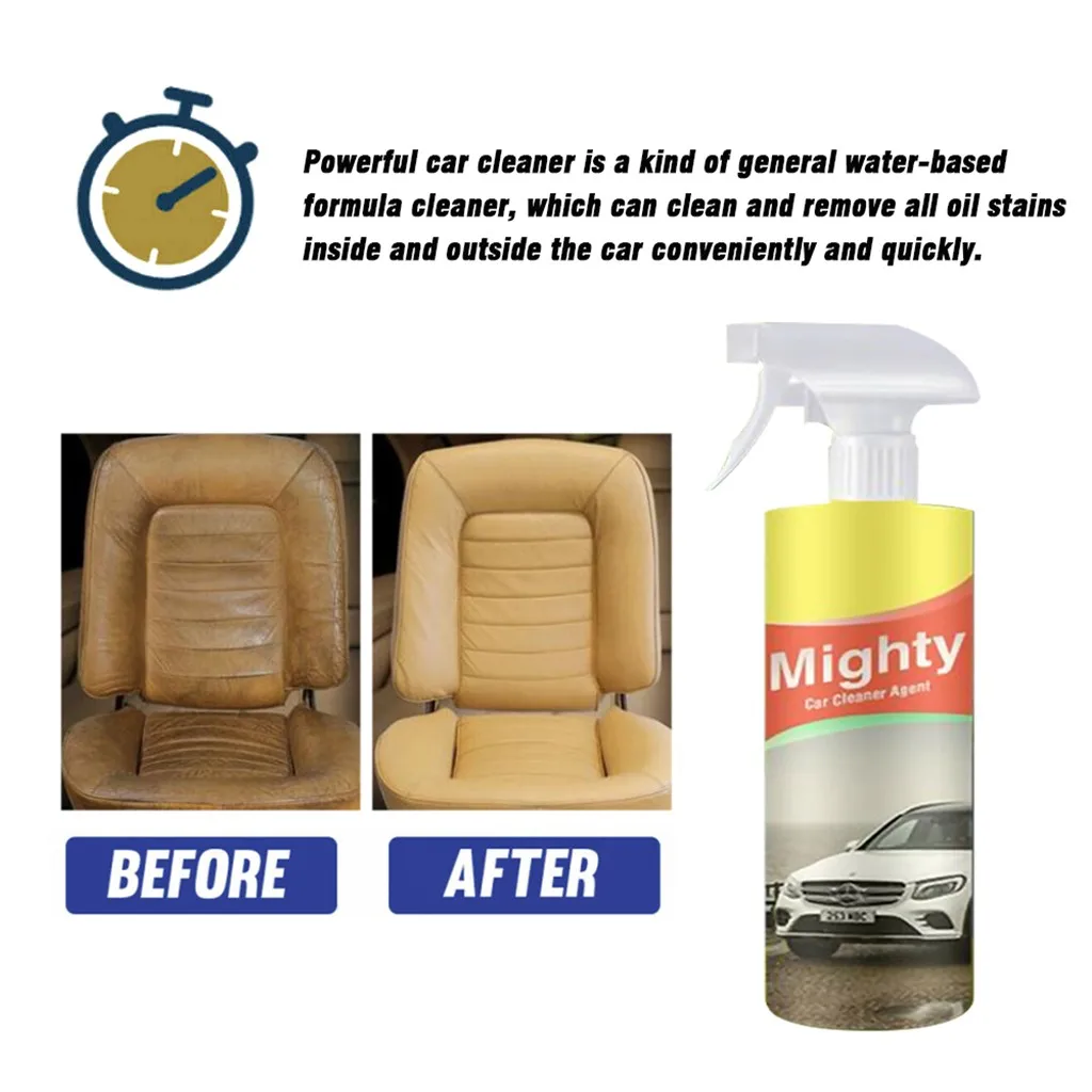 Mighty glass Cleaner Анти-туман агент спрей 200 мл+ полотенце окна автомобиля Windshie Многофункциональный интерьер кожа ткань очиститель