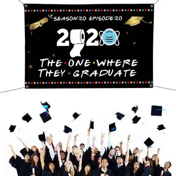 

Outdoor Indoor Flag Backdrop Hanging Party Decoration Class Of 2020 Front Door Congrats Graduation Banner Wall Grad Porch Sign