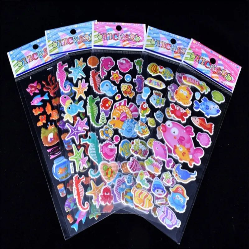 

Children's cartoon stereoscopic bubble bump cartoon puzzle girl change clothes children's reward non-toxic stickers