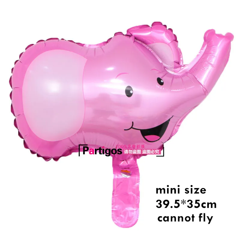 pink elephant 1 шт джунгли животные, тигр, Лев Обезьяна зебра жираф корова воздушные гелиевые шары Дети сафари День Рождения Декор на тему зоопарка поставки - Цвет: pink elephant