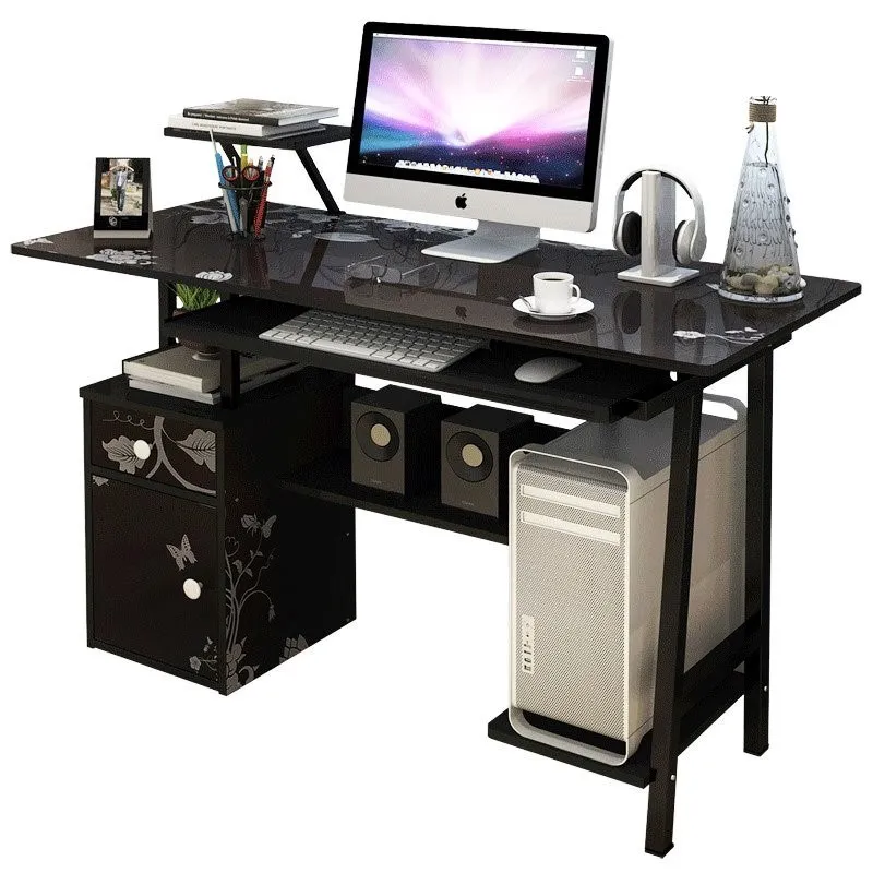 ^Cheap Computerized Desktop Household Desk Economics Type Laptop Tablet Table Modern Minimalist Computer Desk Desktop Glass ^Cheap Computerized Desktop Household Desk Economics Type Laptop Tablet Table Modern Minimalist Computer Desk Desktop Glass