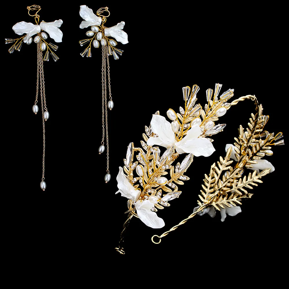 

Luxury Bridal Wedding Headwear Fashion Vintage Princess Style Headdress Handmade Bride Headband TS81