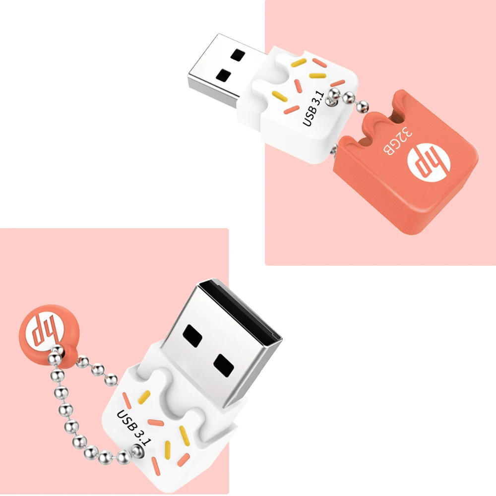 Hp милый USB 3,1 флеш-накопитель 32 Гб 64 Гб 128 ГБ флеш-накопитель Флешка карта памяти устройство для хранения U диск для девочек