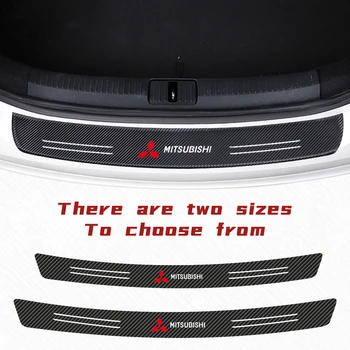 

For Mitsubishi lancer asx outlander pajero l200 galant Car accessories 3D Carbon Fiber Car Rear Bumper Trunk Decoration Sticker