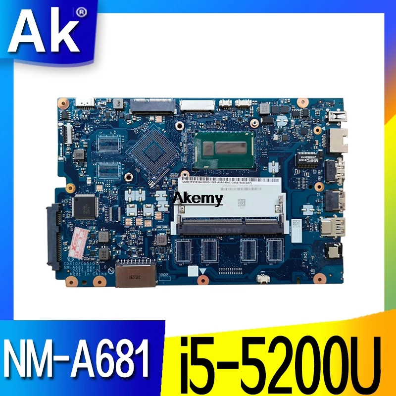 Для lenovo Ideapad 100-15IBD Материнская плата ноутбука 5B20K25458 SR23Y I5-5200U CG410/CG510 NM-A681