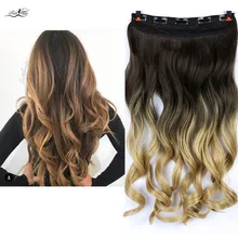 Xuanguang onda de algua longo encaracolado 5 grampo expando do cabelo sinttetico resistente ao calor 9 ядер для расширения