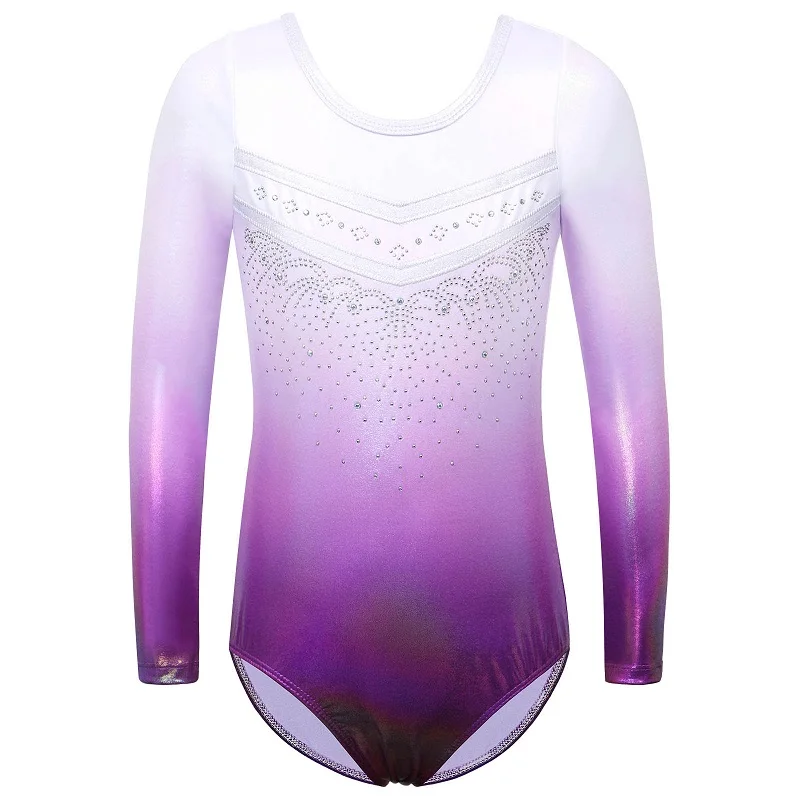 Little Girls One-Piece Gymnastics Leotards, Big Girls Sleeveless Dancewear,  Toddler Sparkly Dance Tumbling Unitard, Size 3-14 Years