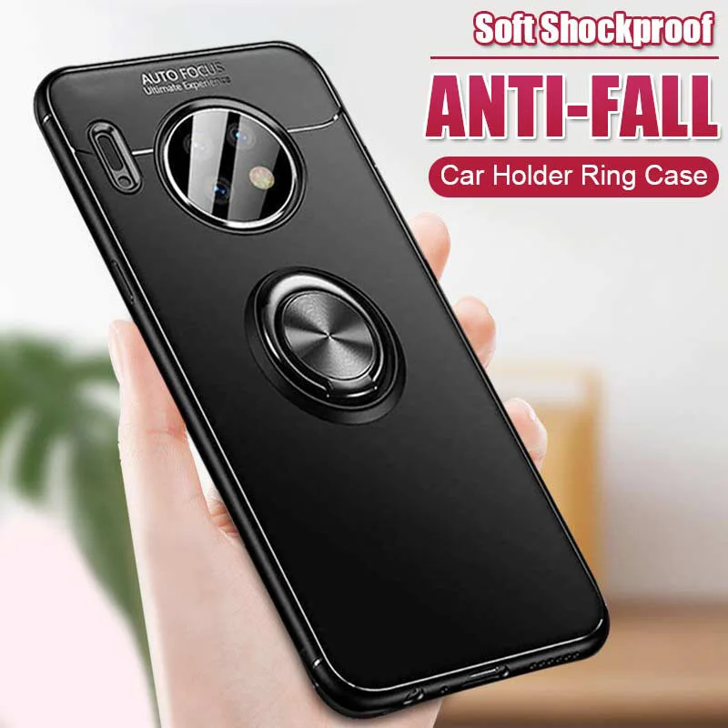 Luxury Magentic Armor Shockproof Case For Huawei P30 P20 Mate 30 20 Pro Silicone Phone Honor 8X 10 Lite Ring Soft |