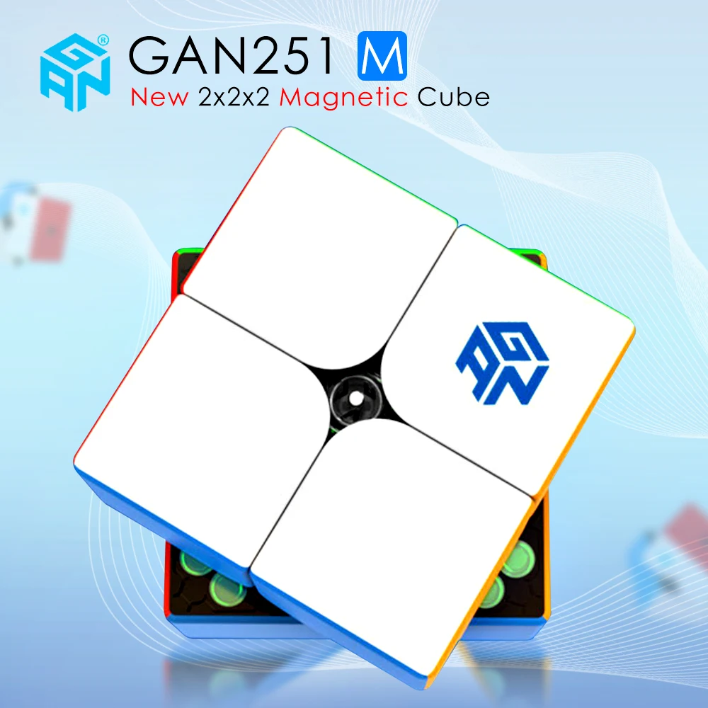 

GAN251 M Magnetic 2x2x2 Magic Speed Cube Gan251M Professional Stickerless Magnets Pocket Puzzle Cube 2x2 GAN 251 M