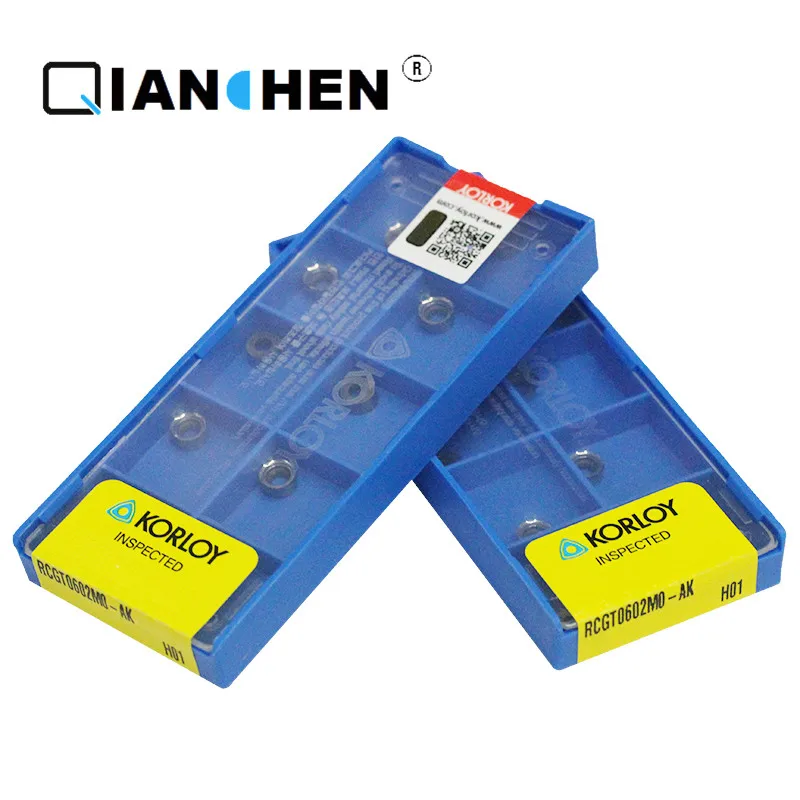 Оригинальные Корея KORLOY MRMN600-M NC6210 RCGT0803MO-AK H01 RCGT1003MO-AK H01(10 шт./лот) резец для внутренней обточки вставки