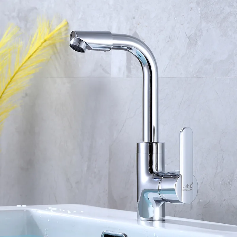 

Manufacturers Ride Kitchen Faucet Hot And Cold Copper Washbasin Faucet Bathroom Basin Faucet Batch