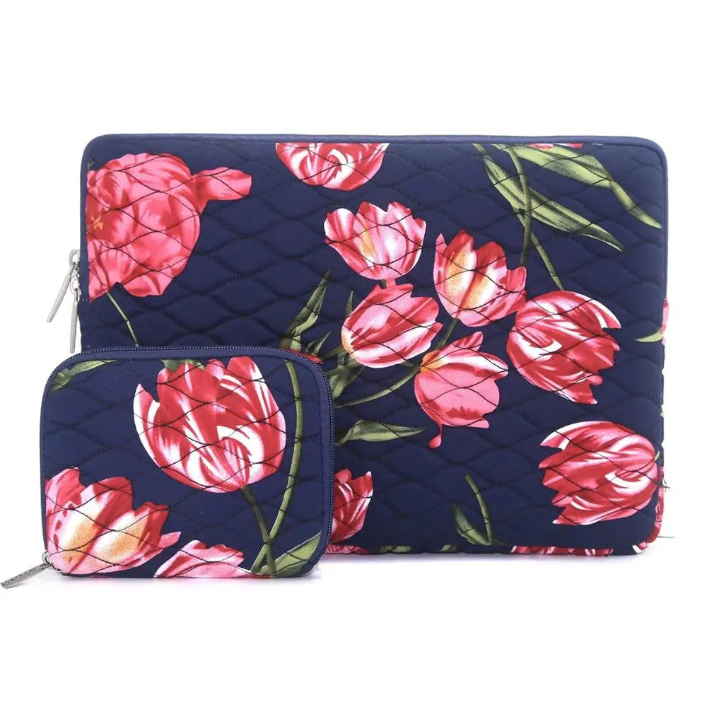 MOSISO холщовый чехол для ноутбука, сумка для Macbook Air Pro 11 13 14 15 дюймов, чехол для ноутбука Asus lenovo, мягкие сумки - Цвет: Tulip