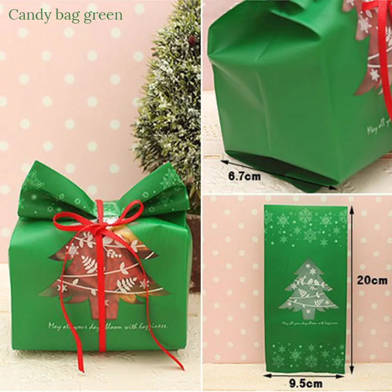 60 шт Рождественский мешок печенье упаковка подарочный пакет конфеты коробка Рождественский фестиваль подарки держатель год Декор Natal Noel