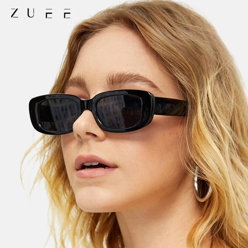 

ZUEE Women Retro Sunglasses Fashion Brand Designer Retro Sunglasses Rectangular Sunglasses Female UV400 Lens Glasses Sunglasses