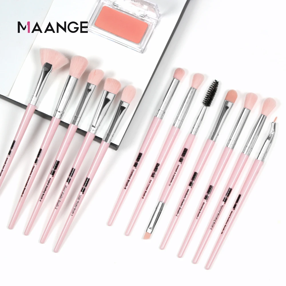 Кисти для макияжа MAANGE Pro 6/12 шт. набор кистей глаз с косметической сумкой из