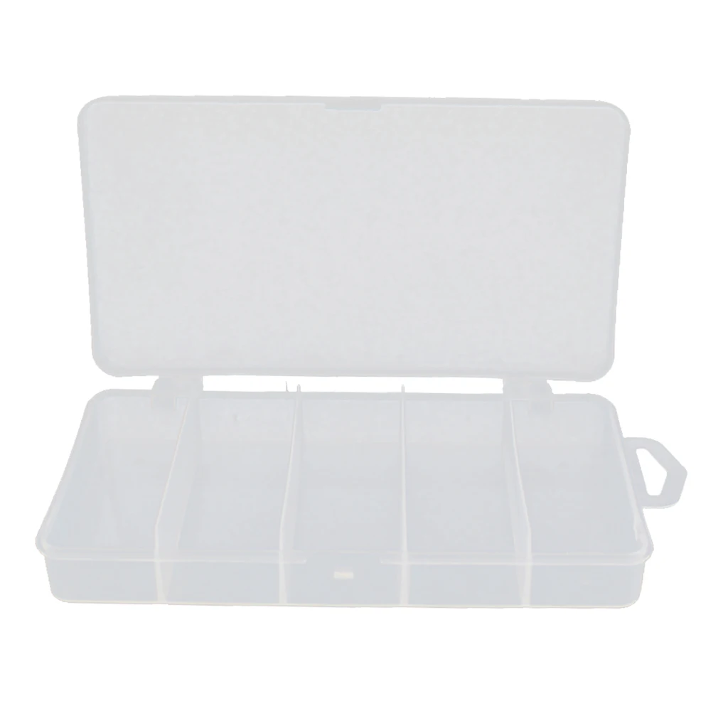 Fishing Tackle Box Lightweight Durable Jewelry Organizer with 5 Grids Clear Fishing Tackle Boxes