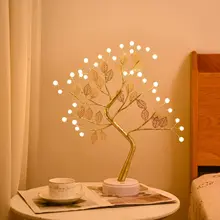 

Led Fairy Night Light LED Christmas Tree Night Lamp Battery USB Operated Bedside Study Lamp For Room Desk Holiday Lighting Decor