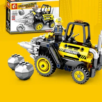 

Engineering Bulldozer Crane Compatible Legoinglys Technic Truck Building Blocks City Construction vehicle car Toy For Children