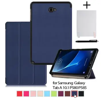 

Cover For Samsung Galaxy Tab A6 With S Pen 10.1\" P580 (NOT T580 )Tablet ultra slim magnetic stand cover case+gift